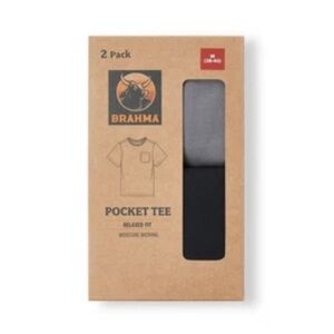 Brahma Men's Pocket Tees Moisture Wicking Short Sleeve Multicolor Size Vary NWT